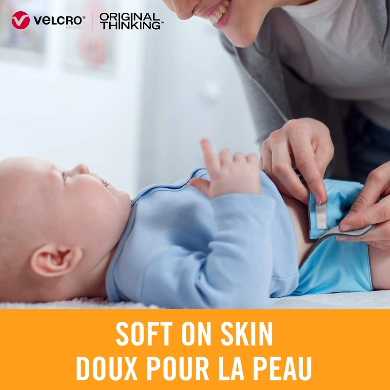 VELCRO® Brand Sleek & Thin™ White Sew On Fastener Roll