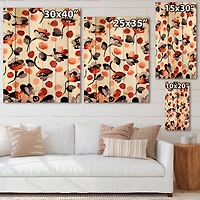 Designart - Modern Flower In Blue Red and Orange