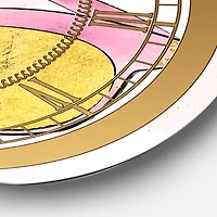 Designart 'Fashion Glam Accessories Pink Glam Wall Clock