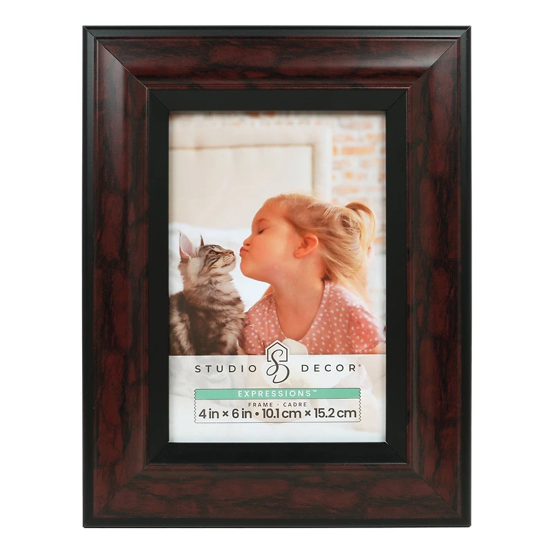 Expressions™ 4" x 6" Red Marble Finish Frame by Studio Décor®