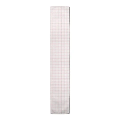 90" Pink & White Plaid Valentine's Day Table Runner