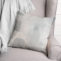 Blue Gray Abstract Indoor/Outdoor Pillow