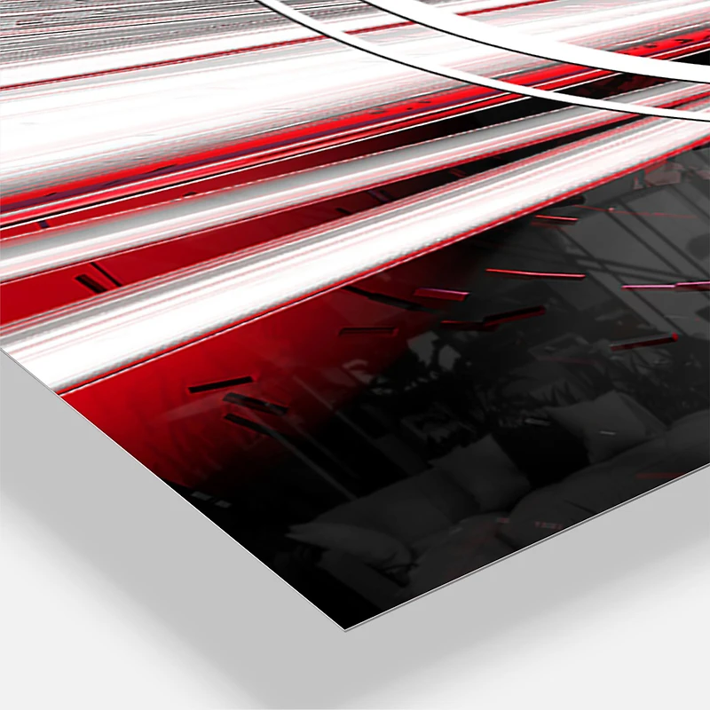 Designart Fractal 3D Deep Into Middle Multipanel Wall Clock