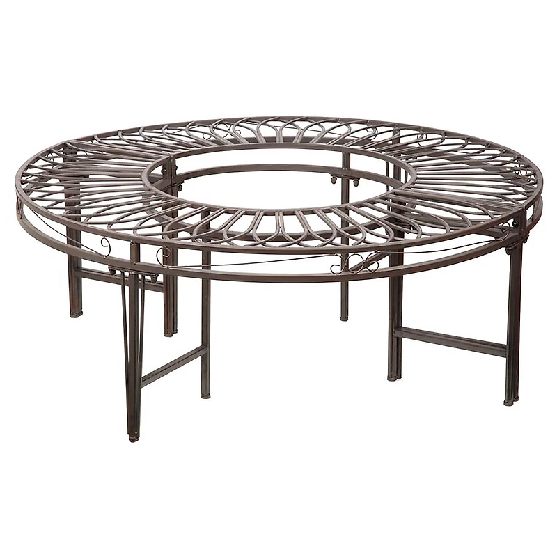 Design Toscano 47" Gothic Roundabout Steel Garden Bench