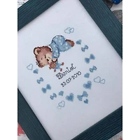RIOLIS Boys Birth Announcement Counted Cross Stitch Kit R1124