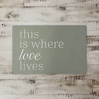 18" x 27" Where Love Lives Olive Floor Mat