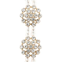 Crystal & Brass Glass & Metal Slider Beads, 19mm by Bead Landing™