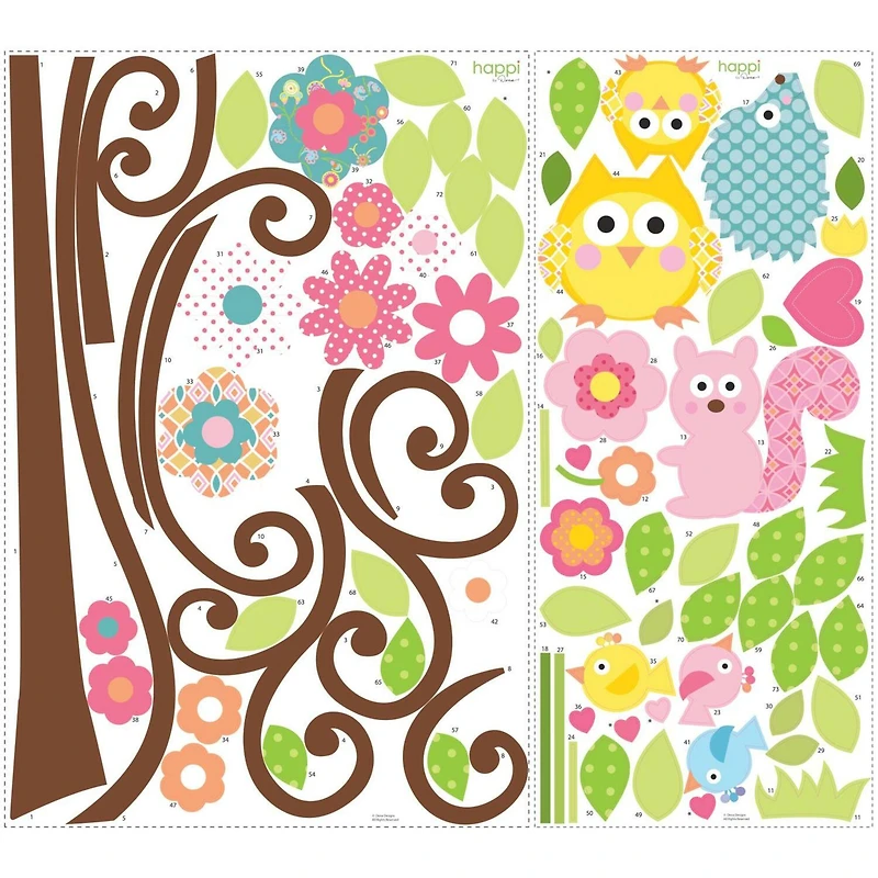 RoomMates Scroll Tree Peel & Stick Wall Decals