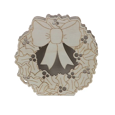 5.5" DIY Wreath LED Wood Décor by Make Market®