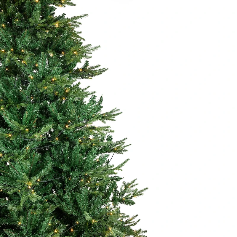 7.5ft. Pre-Lit Juniper Pine Artificial Christmas Tree, Warm White LED Lights