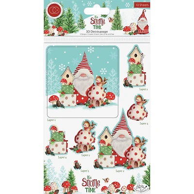 Craft Consortium It's Snome Time 3D Decoupage & Topper Set