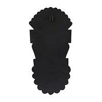 Brown Polystone Primitive African Mask Sculpture 12" x 4" x 24"