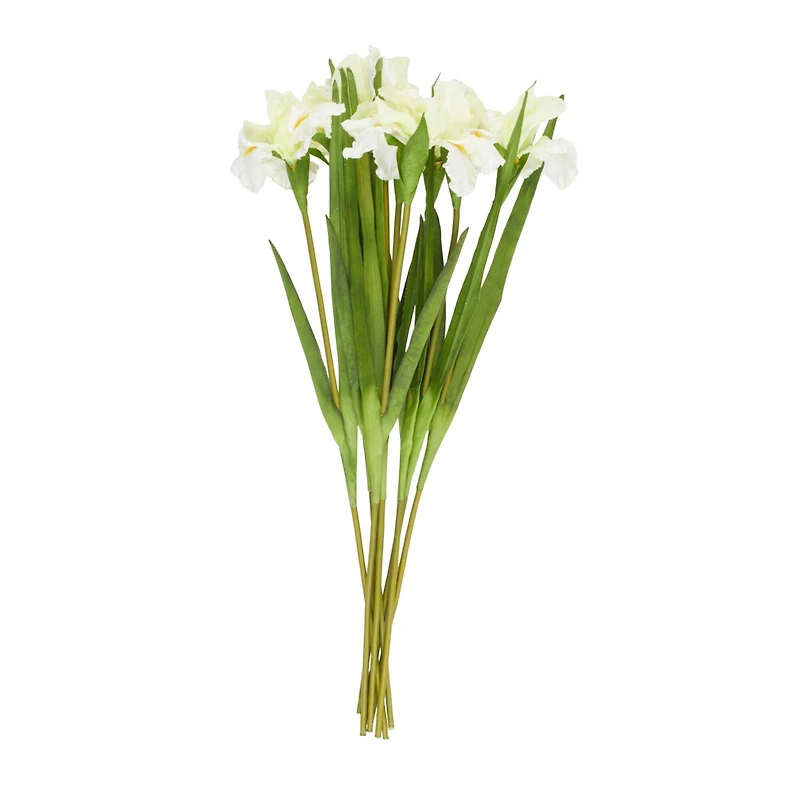 35" White Iris Artificial Flower Stem, 8ct.