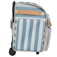 Everything Mary Blue & White Deluxe Collapsible Rolling Craft Bag