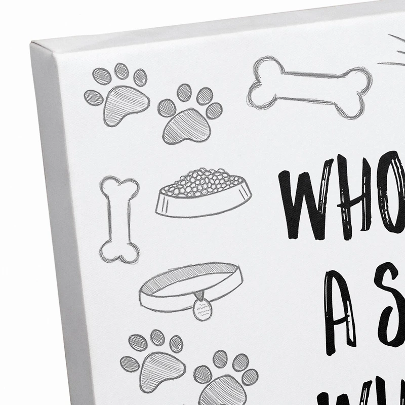 Who Needs a Shrink Dog Canvas Wall Art