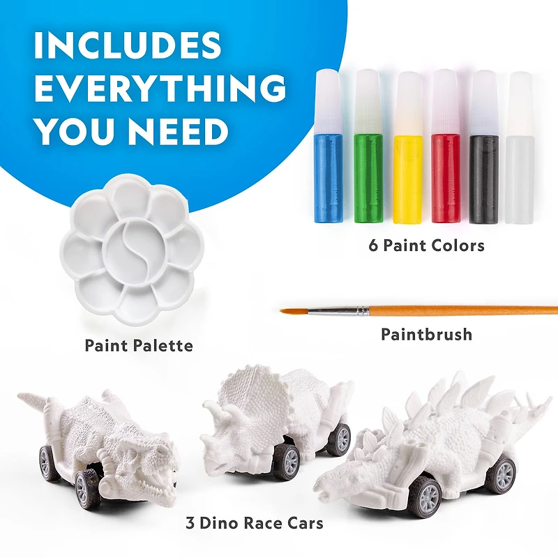 National Geographic™ Paint Your Own Dino Race Cars Kit