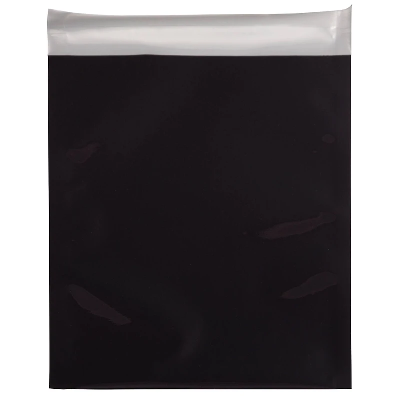 JAM Paper 6.25" x 7.875" Black Foil Open End Envelopes, 25ct.