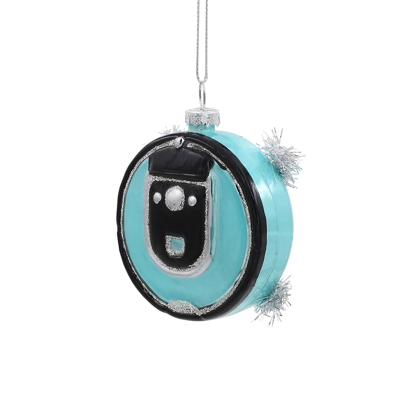 3.5" Black & Blue Vacuum Glass Ornament by Ashland®