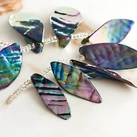 Aurora Borealis Shell Leaf Beads by Bead Landing™