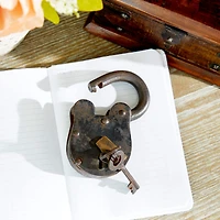 Industrial Gray Metal Lock and Keys Decor, 6.5" x 4" x 1"