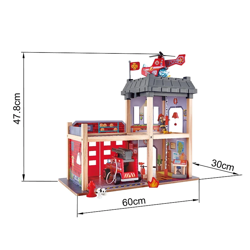 Hape Wood City Fire Station Playset