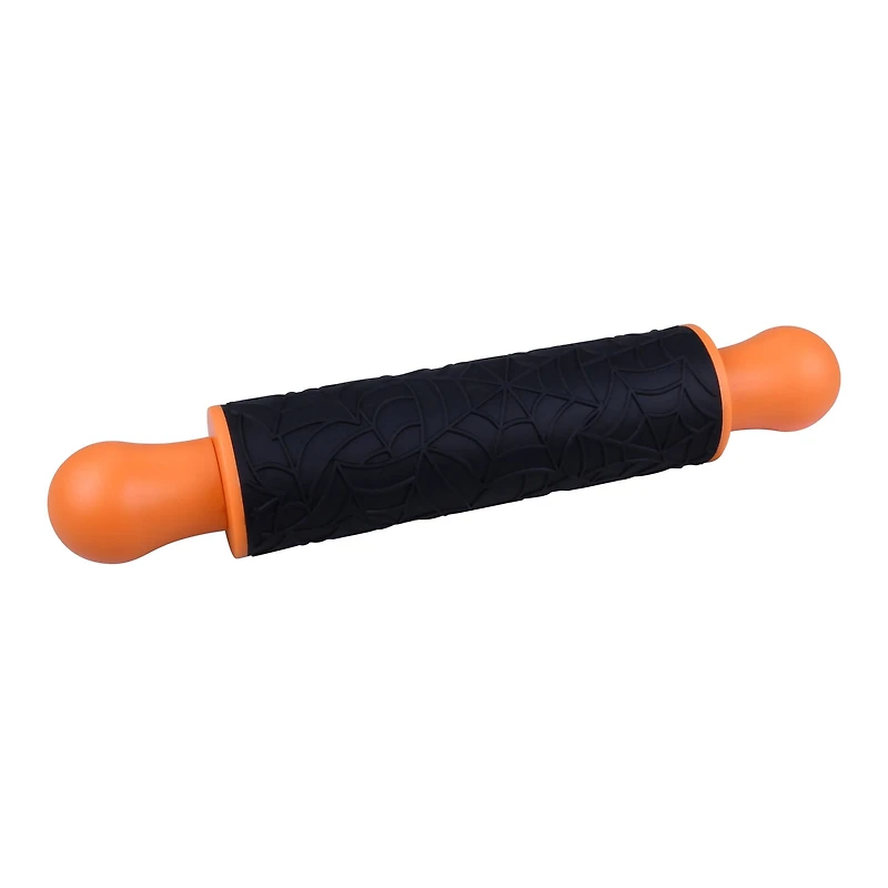 Orange & Black Spiderweb Silicone Rolling Pin by Makery™