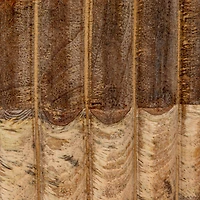 Hello Honey® 5.75" Round Carved Mango Wood Pleated Box with Lid & Metal Pull