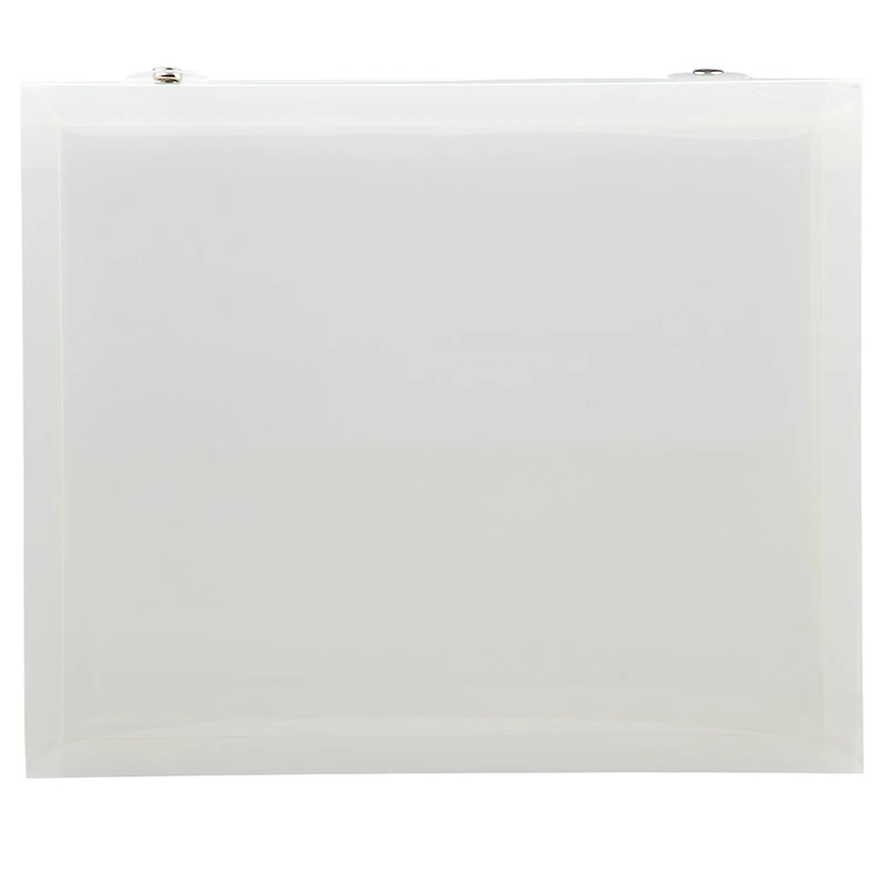 JAM Paper Clear Grid Plastic Two Pocket Portfolio with Snap Closure 11" x 13"