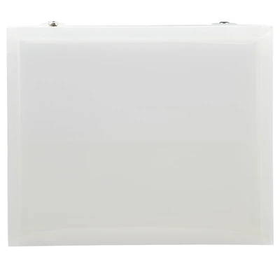 JAM Paper Clear Grid Plastic Two Pocket Portfolio with Snap Closure 11" x 13"