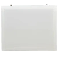 JAM Paper Clear Grid Plastic Two Pocket Portfolio with Snap Closure 11" x 13"