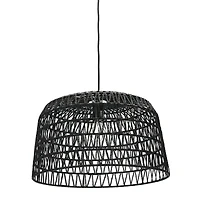 Hello Honey® 19.5" Charcoal Gray Woven Pendant Lamp