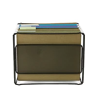 Mind Reader Black Desktop File Organizer Box