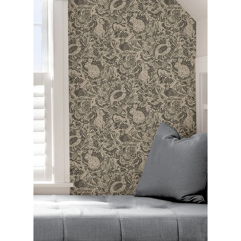 NuWallpaper Charcoal Terrene Peel & Stick Wallpaper