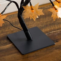 18in. Pre-Lit Autumn Artificial Maple Fall Tree with 48 Warm White LED Maple Shaped Lights