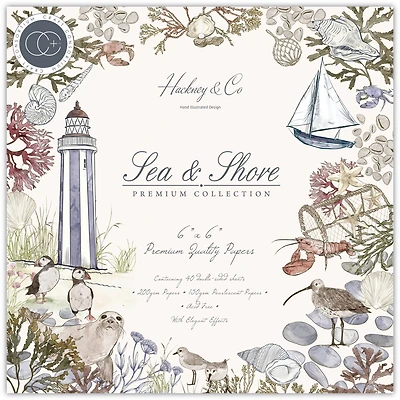 Craft Consortium Sea & Shore Double-Sided Paper Pad, 6" x 6"