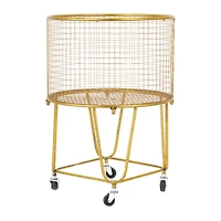 24" Gold Iron Glam Storage Cart