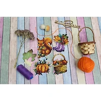 MP Studia Autumn MagnetsPlastic Canvas Counted Cross Stitch Kit