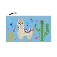 Diamond Dotz® Beginner Llama Party Zipper Pouch Diamond Painting Kit