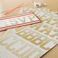 Gold & White Glitter Ombre Alphabet Stickers by Recollections™