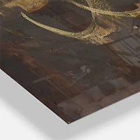 Designart Glam Gold Chandelier Modern 3 Panel Wall Clock