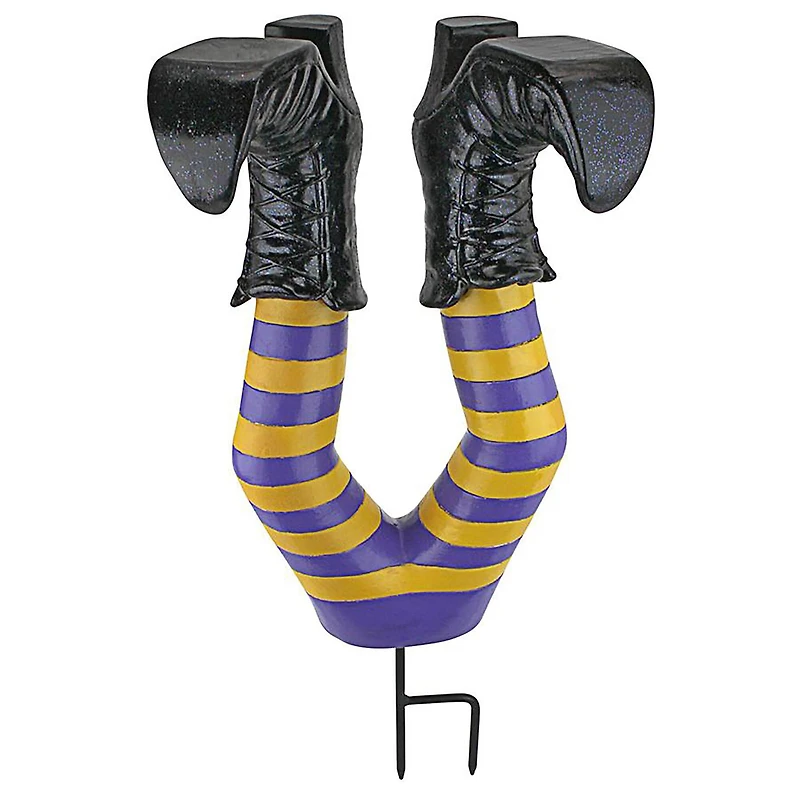 Design Toscano 16.5" Crash Landing Wicked Witch Legs Garden Stake Statue