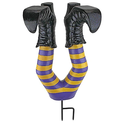 Design Toscano 16.5" Crash Landing Wicked Witch Legs Garden Stake Statue