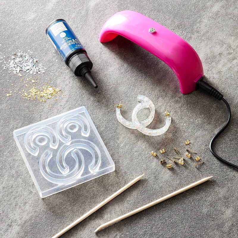 Blue Moon Studio™ UV Resin Craft Hoop Earring Starter Kit