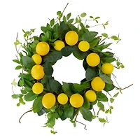 20" Yellow & Green Lemons & Assorted Foliage Spring Wreath