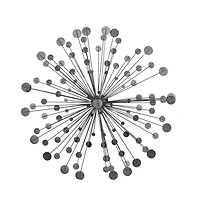 Silver Metal Starburst Modern Wall Décor Set