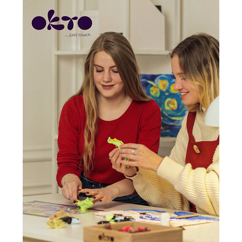 OKTO DIY Wood & Craft Energy Succulents Clay Kit