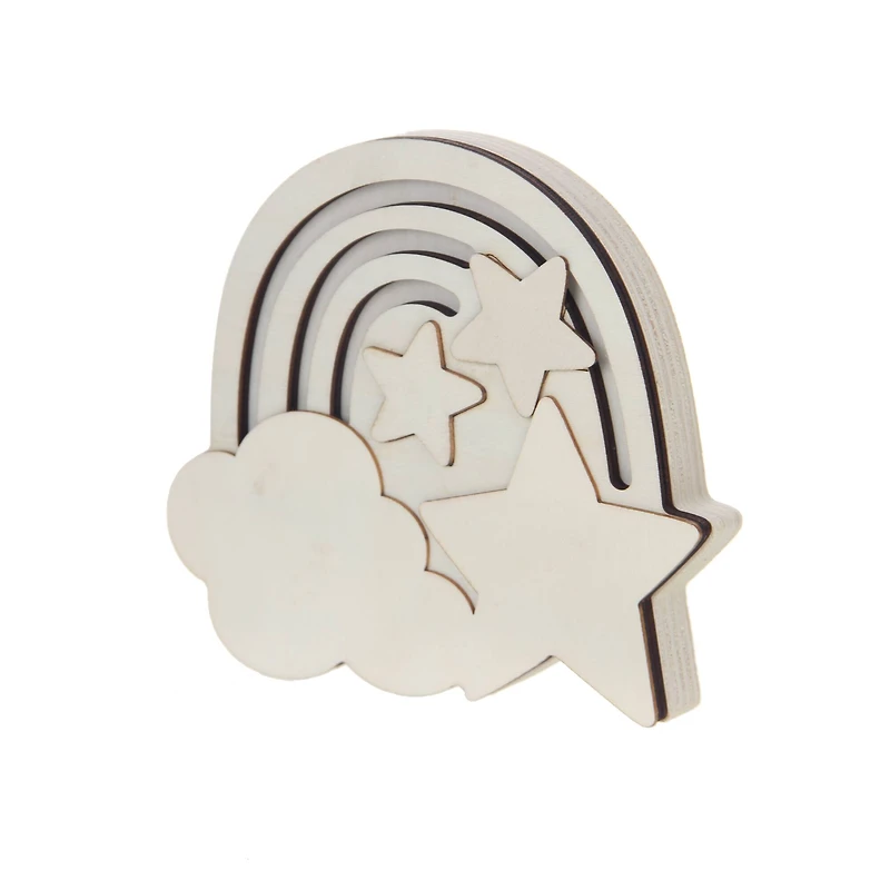 Rainbow Layered Wood Craft Kit by Creatology™