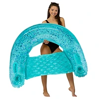 PoolCandy Glitterfied® 48" Aqua Glitter Sun Chair