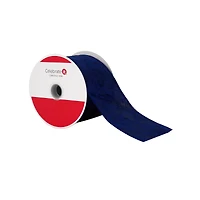 2.5" x 20ft. Navy Velvet Wired Ribbon by Celebrate It®