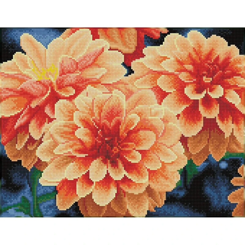 Diamond Dotz® Peach Dahlias Diamond Painting Artwork Kit